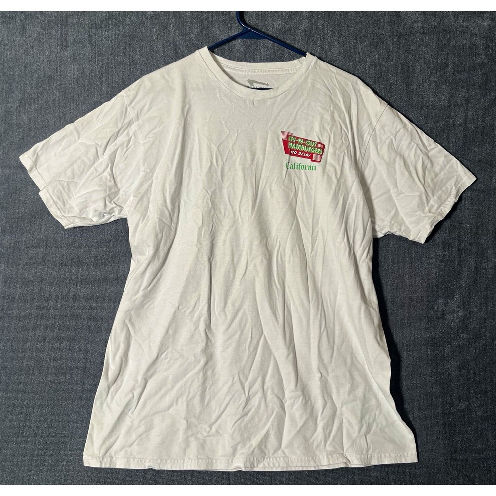 In-N-Out Burger Mens XL White California Graphic Print Logo Crew Neck Tee